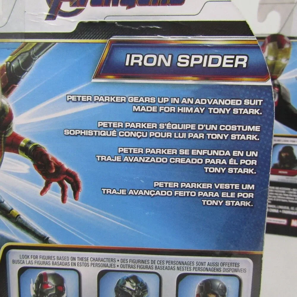 Marvel Avengers Iron Spider & Iron Man Action Figures Hasbro New In Package Lot